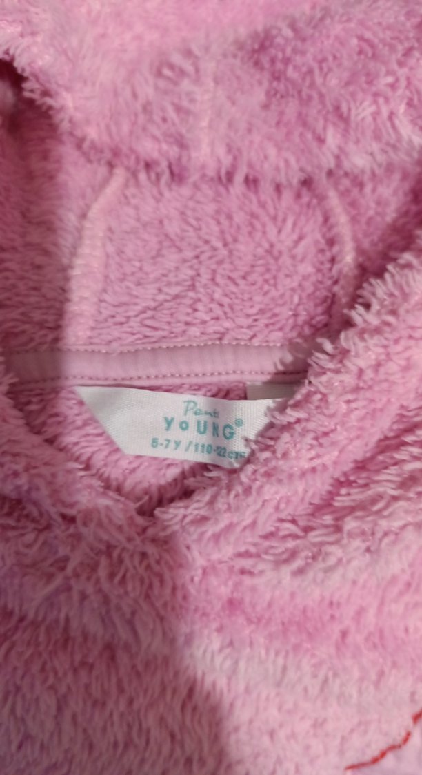 Kız Çocuk Kapüşonlu Pembe Nakışlı Sweatshirt - Görsel 3