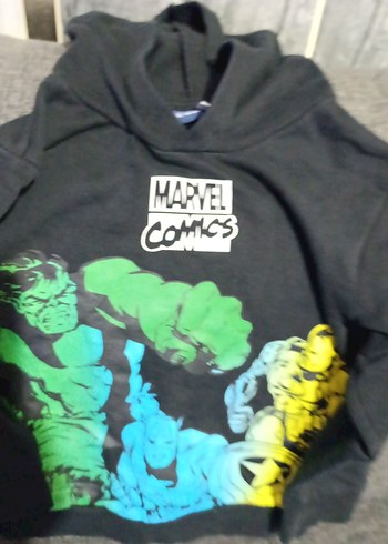 Marvel Baskılı Siyah Kapüşonlu Erkek Sweatshirt - Görsel 4