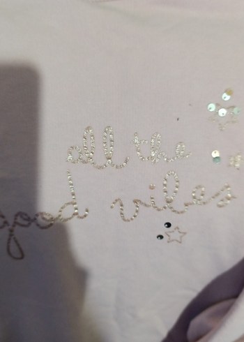 Pembe Kız Sweatshirt, Fırfırlı Kol Detaylı - Görsel 6