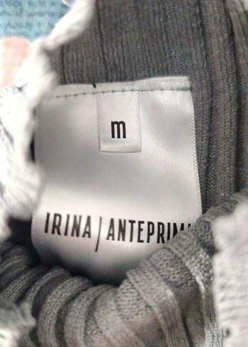 Gri Kadın Boğazlı Triko Kazak - Görsel 2