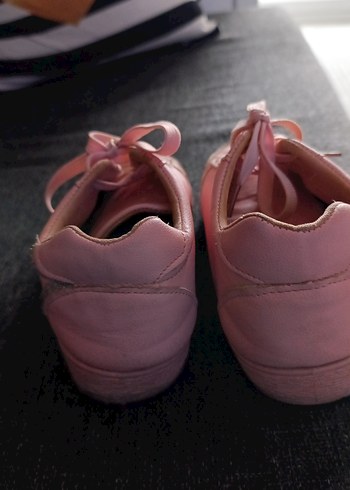 Pembe Bağcıklı Stiletto Topuklu Kadın Spor Ayakkabı - Görsel 5