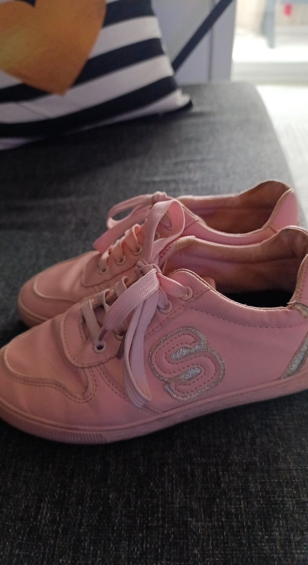 Pembe Bağcıklı Stiletto Topuklu Kadın Spor Ayakkabı - Görsel 3