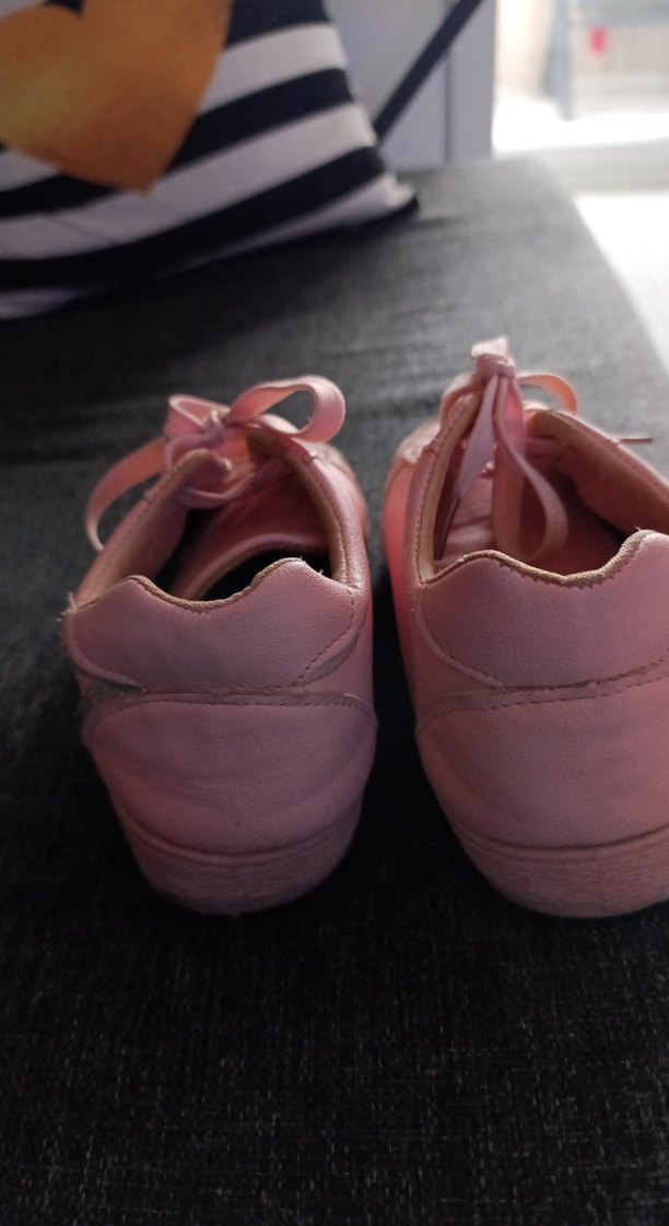 Pembe Bağcıklı Stiletto Topuklu Kadın Spor Ayakkabı - Görsel 5