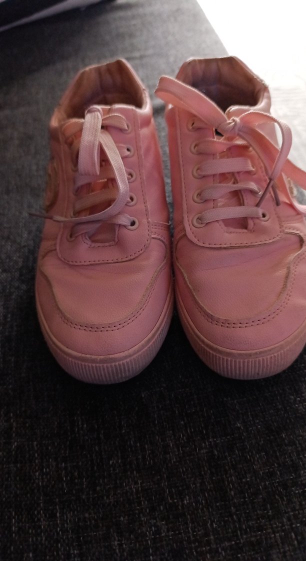 Pembe Bağcıklı Stiletto Topuklu Kadın Spor Ayakkabı - Görsel 2