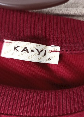 Bordo Uzun Kollu Salaş Sweatshirt boyu 84 iki kol arası 60 cm - Görsel 4