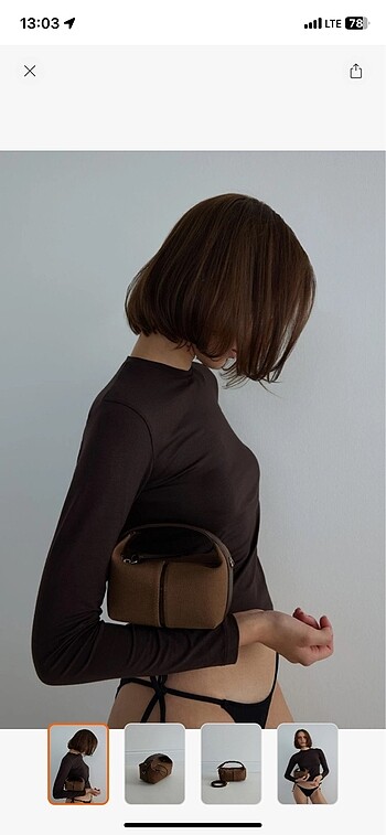 Suud Collection Sütlü Kahve Archi Bonbon Bag