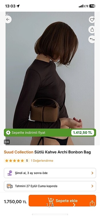 Sütlü Kahve Archi Bonbon Bag