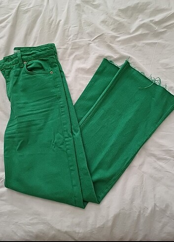 Zara yeşil pantolon 