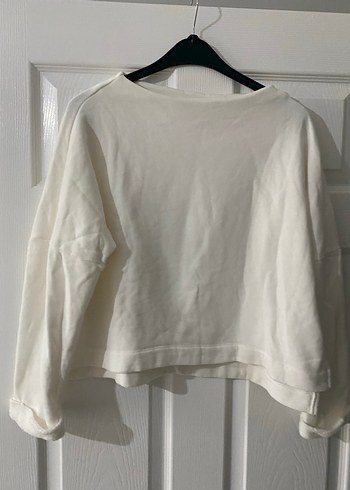 Kadın Beyaz Salaş Sweatshirt