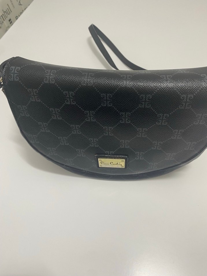 Pierre Cardin Siyah Deri Tokalı El Çantası - Görsel 2