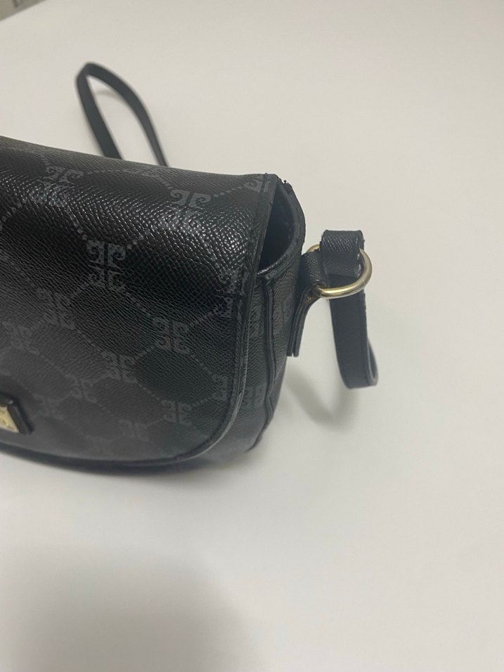 Pierre Cardin Siyah Deri Tokalı El Çantası - Görsel 5