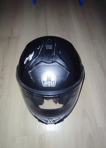 Siyah AGV Kilitli Motosiklet Kaskı