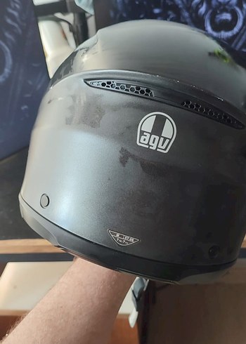 Siyah AGV Kilitli Motosiklet Kaskı - Görsel 4