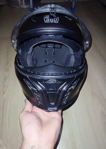 Siyah AGV Kilitli Motosiklet Kaskı - Görsel 12