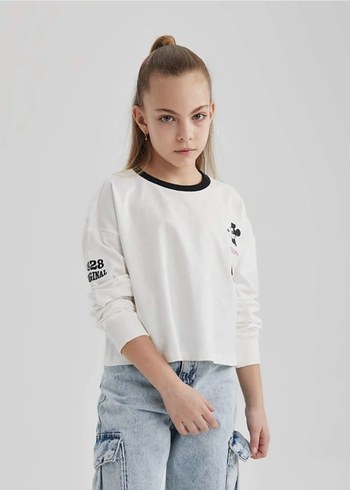 DeFacto Kız çocuk uzun kollu tşört - Görsel 6