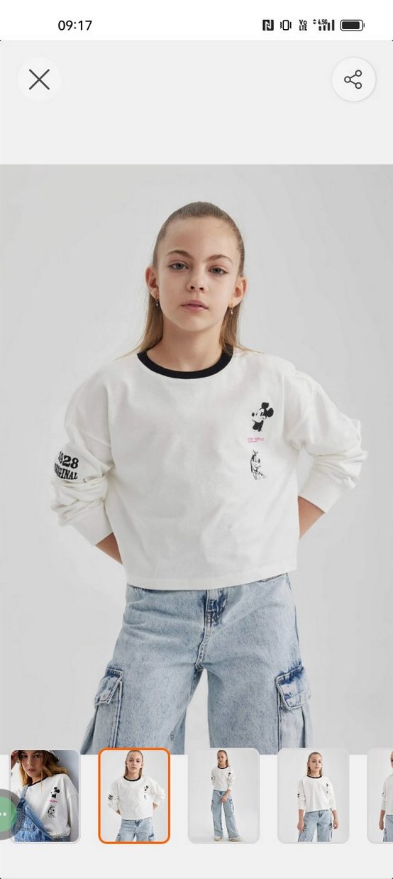 DeFacto Kız çocuk uzun kollu tşört - Görsel 2