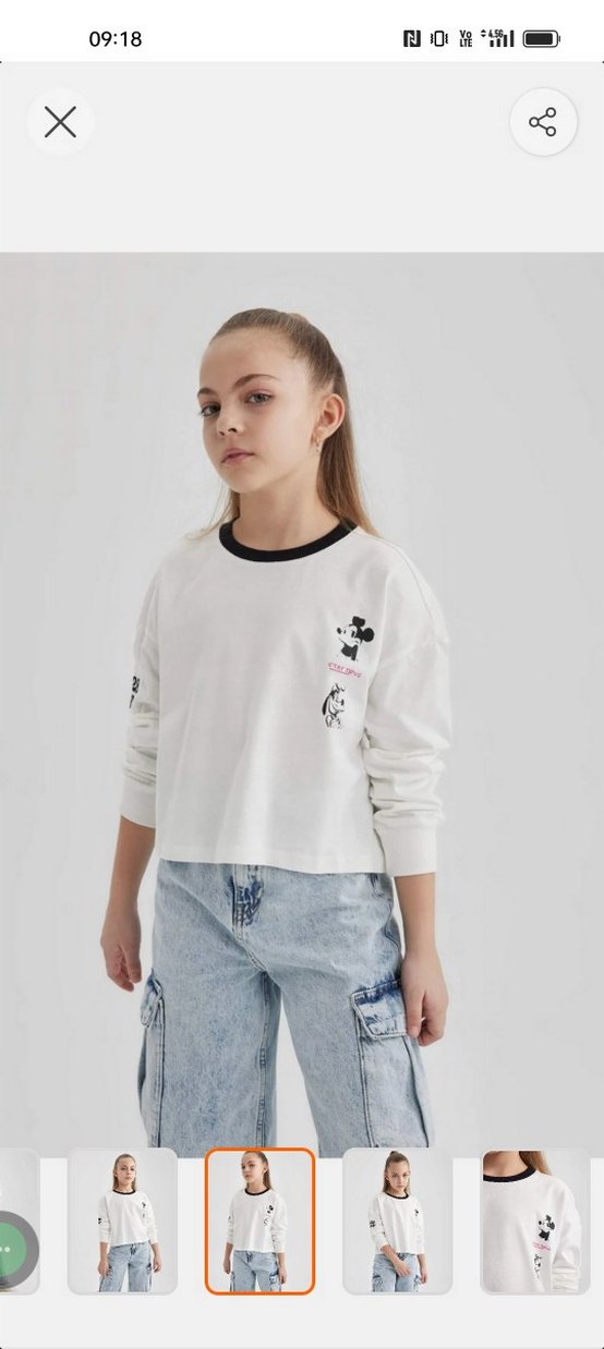 DeFacto Kız çocuk uzun kollu tşört - Görsel 5