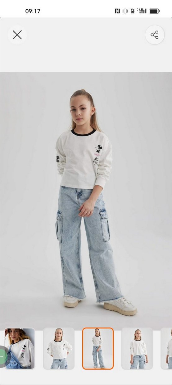 DeFacto Kız çocuk uzun kollu tşört - Görsel 3