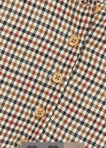 LC Waikiki Kız Çocuk Düğmeli Kareli Uzun Kollu Elbise - Görsel 3