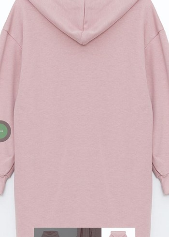 LC Waikiki Pembe Uzun Kollu New York Baskılı Sweat elbise - Görsel 3