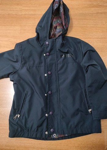 Funfair Erkek Çocuk Lacivert Kapüşonlu Düğmeli yağmurluk - Görsel 3