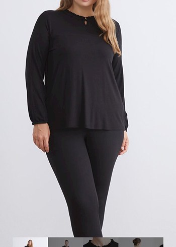 LC Waikiki Siyah Kadın Uzun Kollu Bluz - Görsel 2