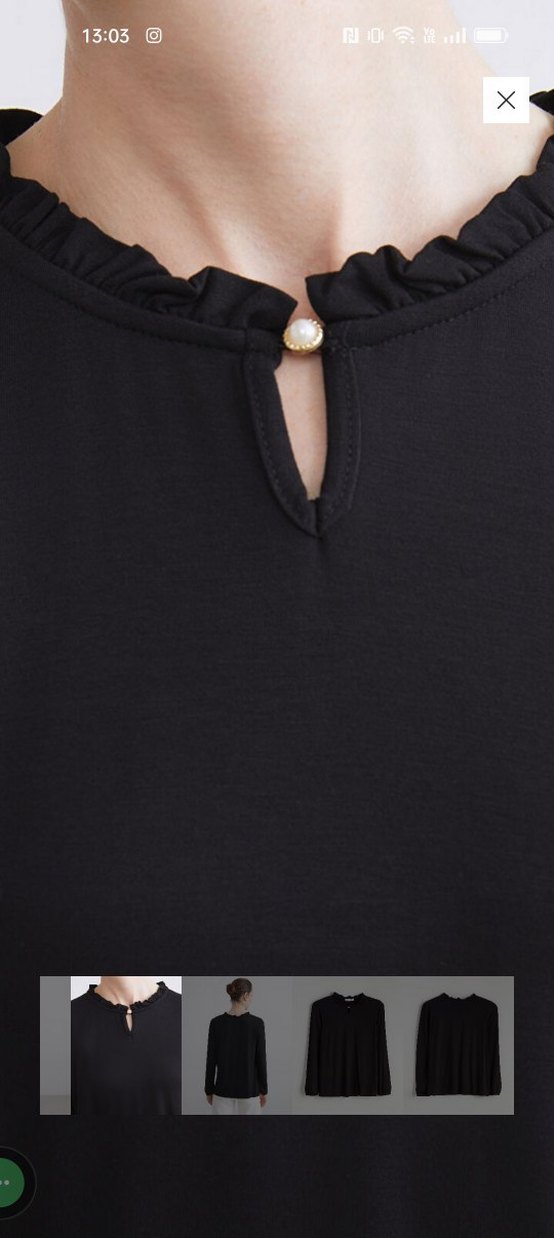 LC Waikiki Siyah Kadın Uzun Kollu Bluz - Görsel 4