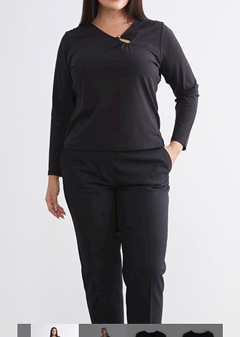 LC Waikiki V Yaka Siyah Kadın Bluz - Görsel 6