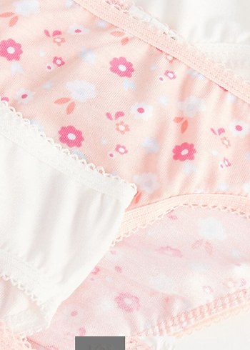 LC Waikiki kız çocuk 4lü Pembe Çiçekli  Külot Seti - Görsel 2