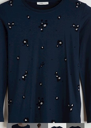 LC Waikiki kadın penye Lacivert Bluz - Görsel 5