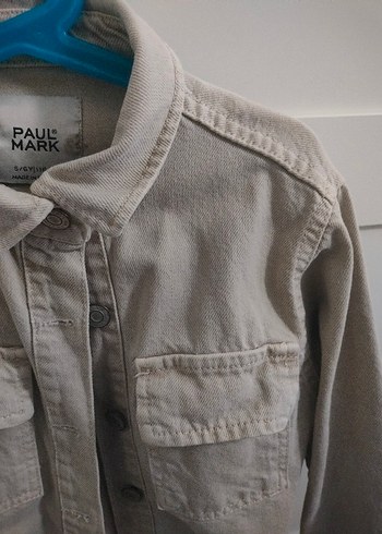 Paulmark Bej Düğmeli erkek Çocuk Kot Ceket - Görsel 5