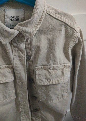 Paulmark Bej Düğmeli erkek Çocuk Kot Ceket - Görsel 6