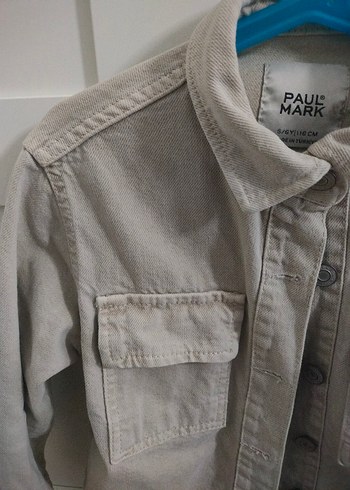 Paulmark Bej Düğmeli erkek Çocuk Kot Ceket - Görsel 4