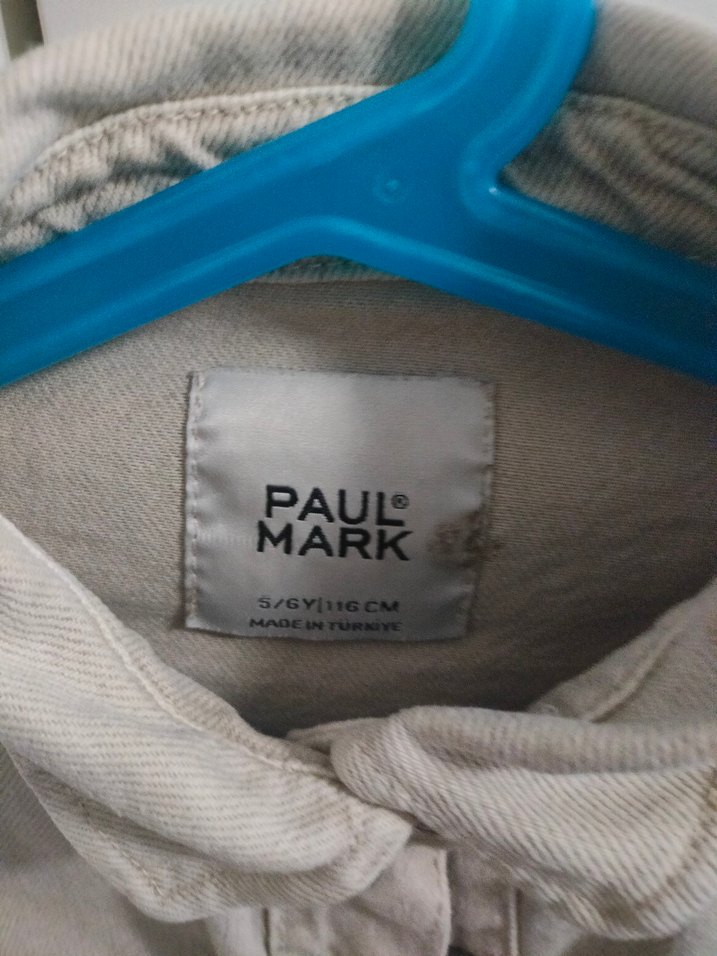 Paulmark Bej Düğmeli erkek Çocuk Kot Ceket - Görsel 3