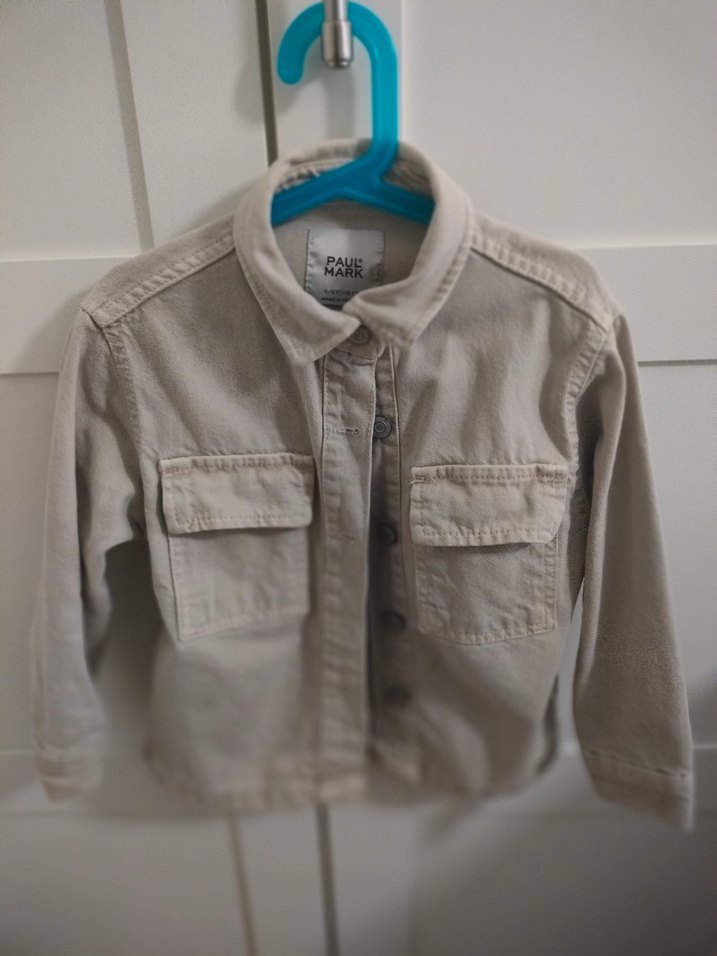 Paulmark Bej Düğmeli erkek Çocuk Kot Ceket - Görsel 2
