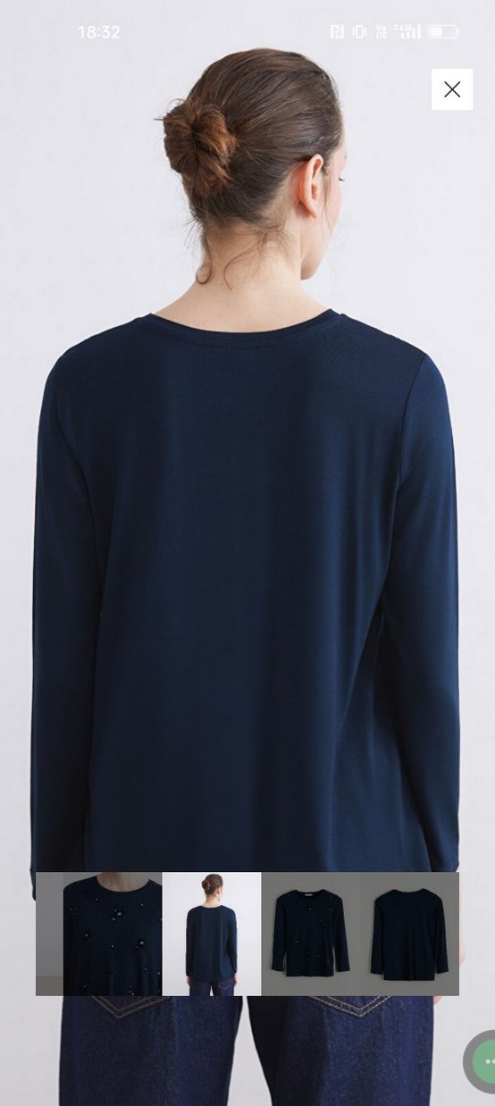 LC Waikiki kadın penye Lacivert Kadın Bluz - Görsel 4