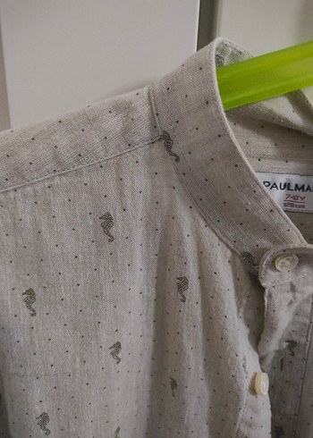 Bej Erkek Çocuk Keten Gömlek - Görsel 5