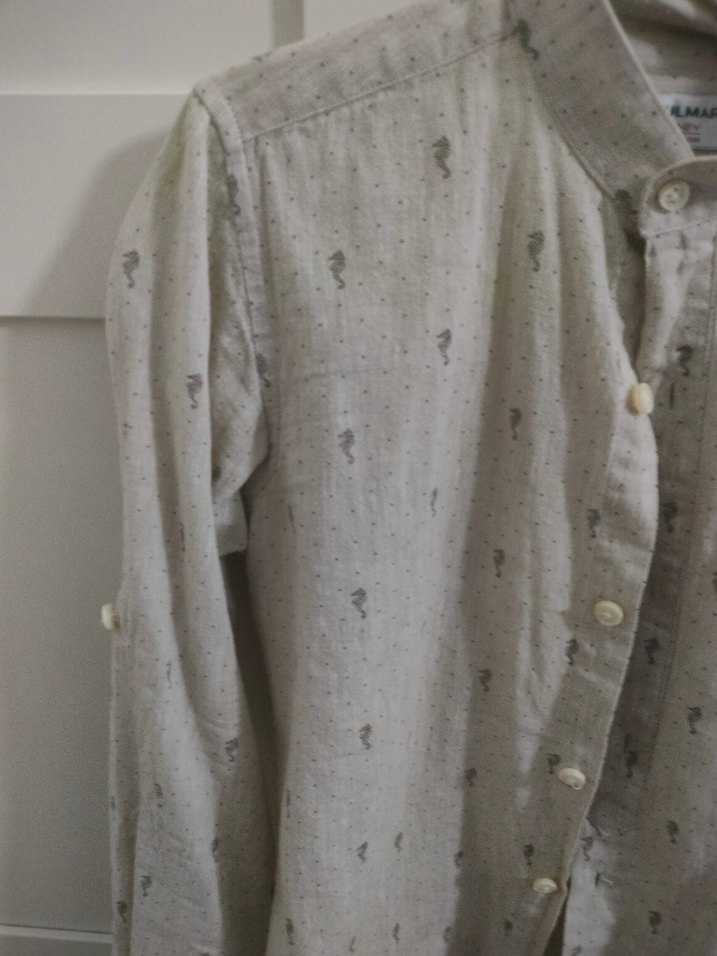 Bej Erkek Çocuk Keten Gömlek - Görsel 3