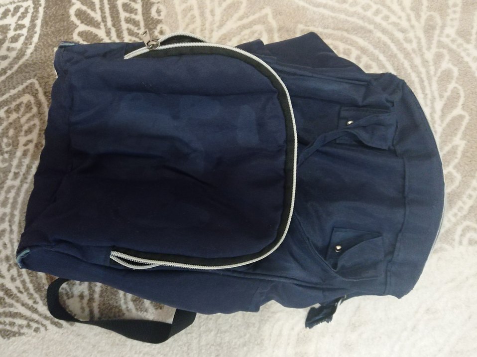 Çift Fermuarlı Lacivert Bebek Çantası - Görsel 2