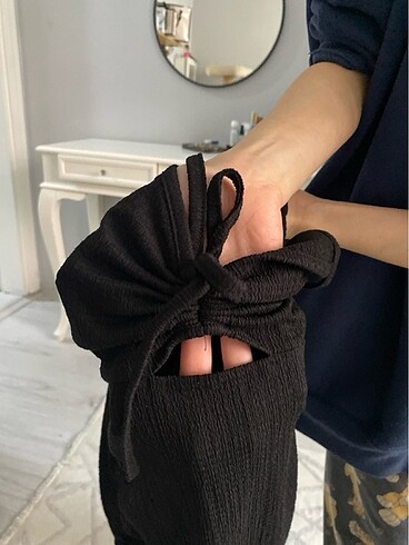 Diğer Siyah mini elbise ayarlanabilir büzgülü