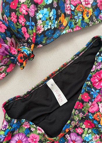 Çiçek Desenli Renkli Mini Bikini Takımı - Görsel 2