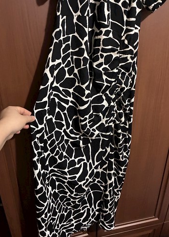 Zebra Desenli Uzun Kadın #elbise #yazlık - Görsel 3