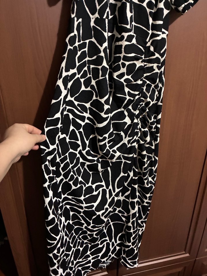 Zebra Desenli Uzun Kadın #elbise #yazlık - Görsel 3