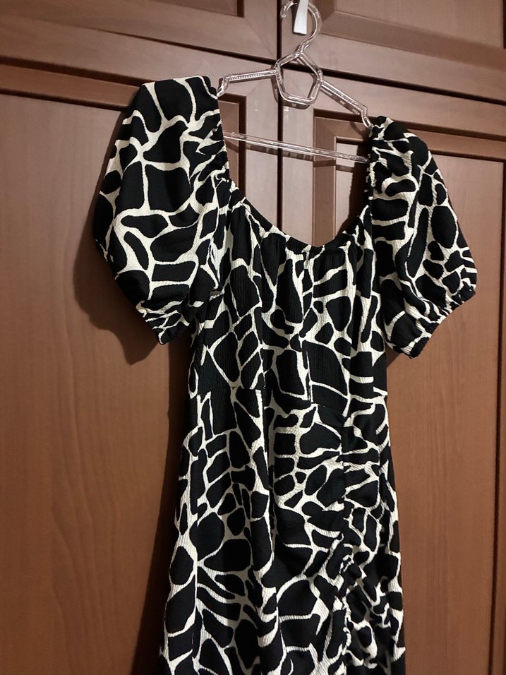 Zebra Desenli Uzun Kadın #elbise #yazlık - Görsel 2