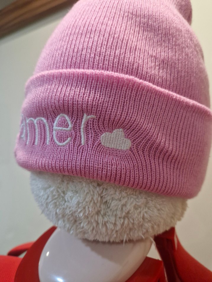 Pembe Triko Kadın Bere - Görsel 2