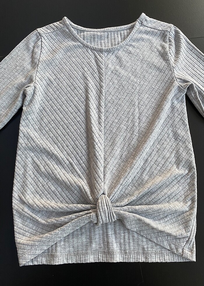 Geniş çizgili kaşkorse bluz - Görsel 2