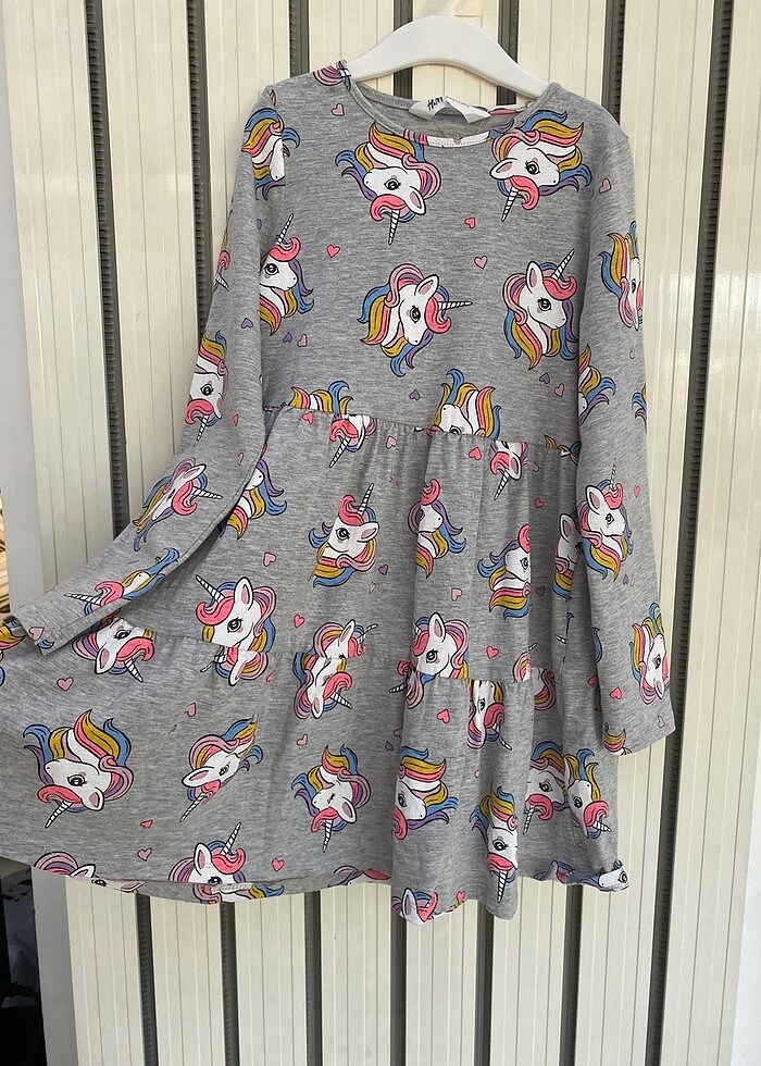 H&M elbise pony desenli - Görsel 3