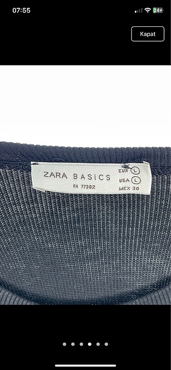 l Beden siyah Renk Zara elbise