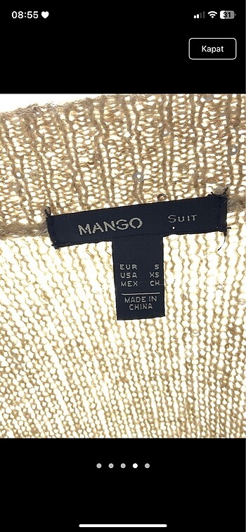 s Beden camel Renk Mango hırka