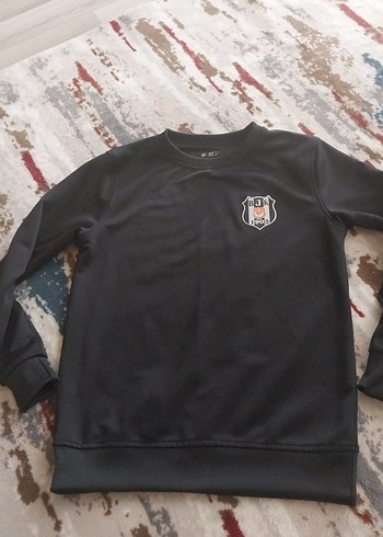 Siyah bjk Baskılı cocuk Sweatshirt